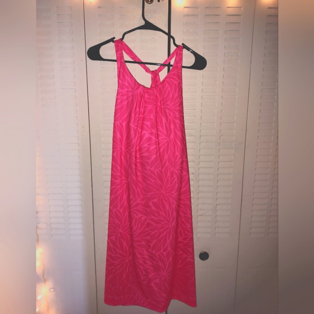Criss Cross Pink Tank Dress by Vineyard Vines Size XL